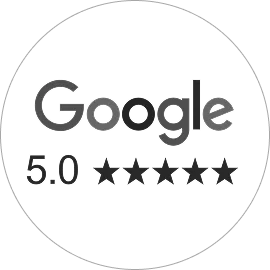 Google 5.0-star rating review badge