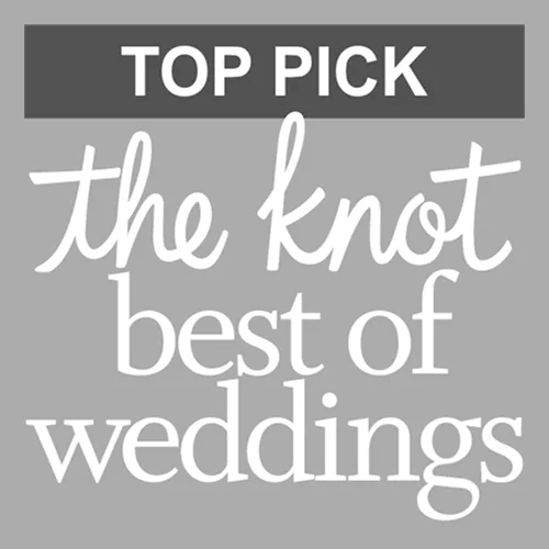The Knot Best of Weddings Top Pick award badge