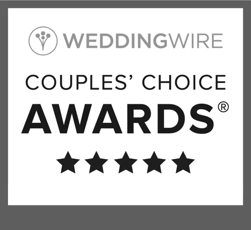 WeddingWire Couples' Choice Awards 5-star rating badge